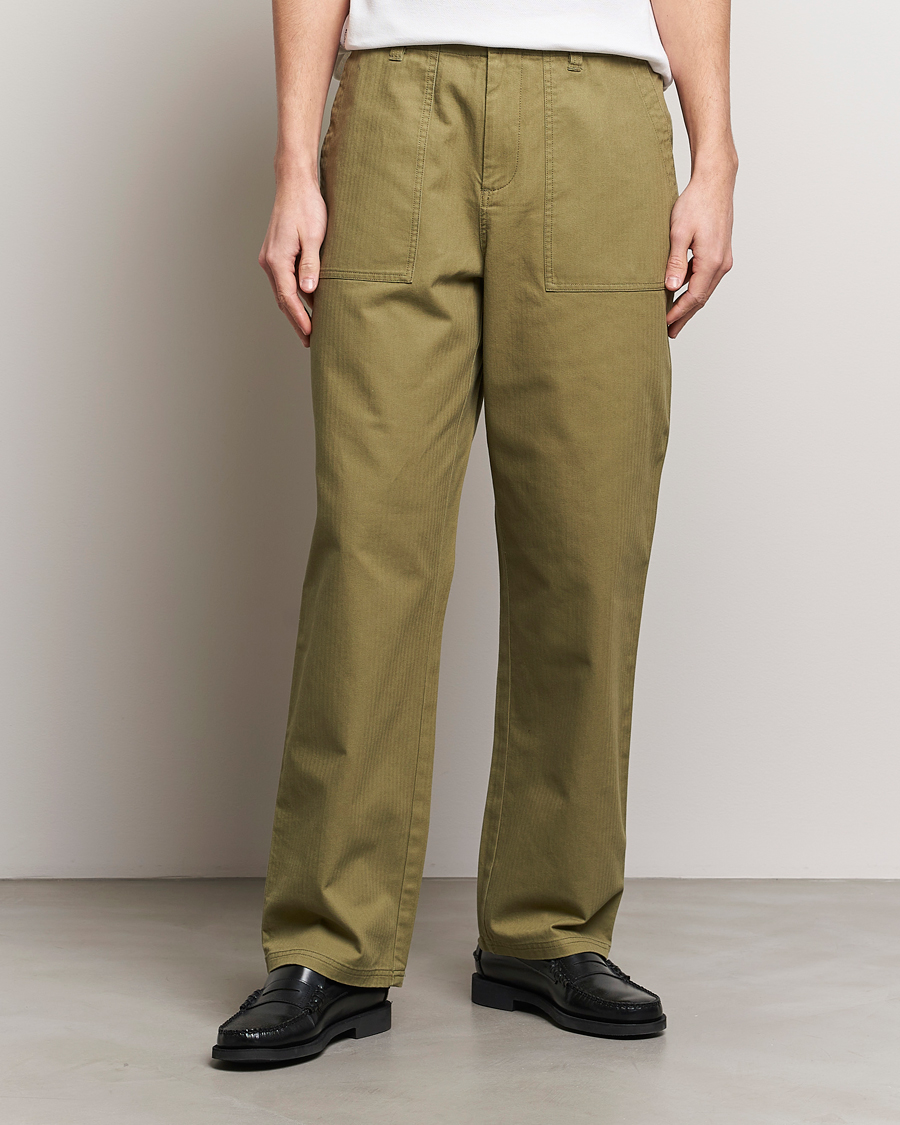 Herre | Penbukser | LES DEUX | Lester Fatigue Pants Surplus Green