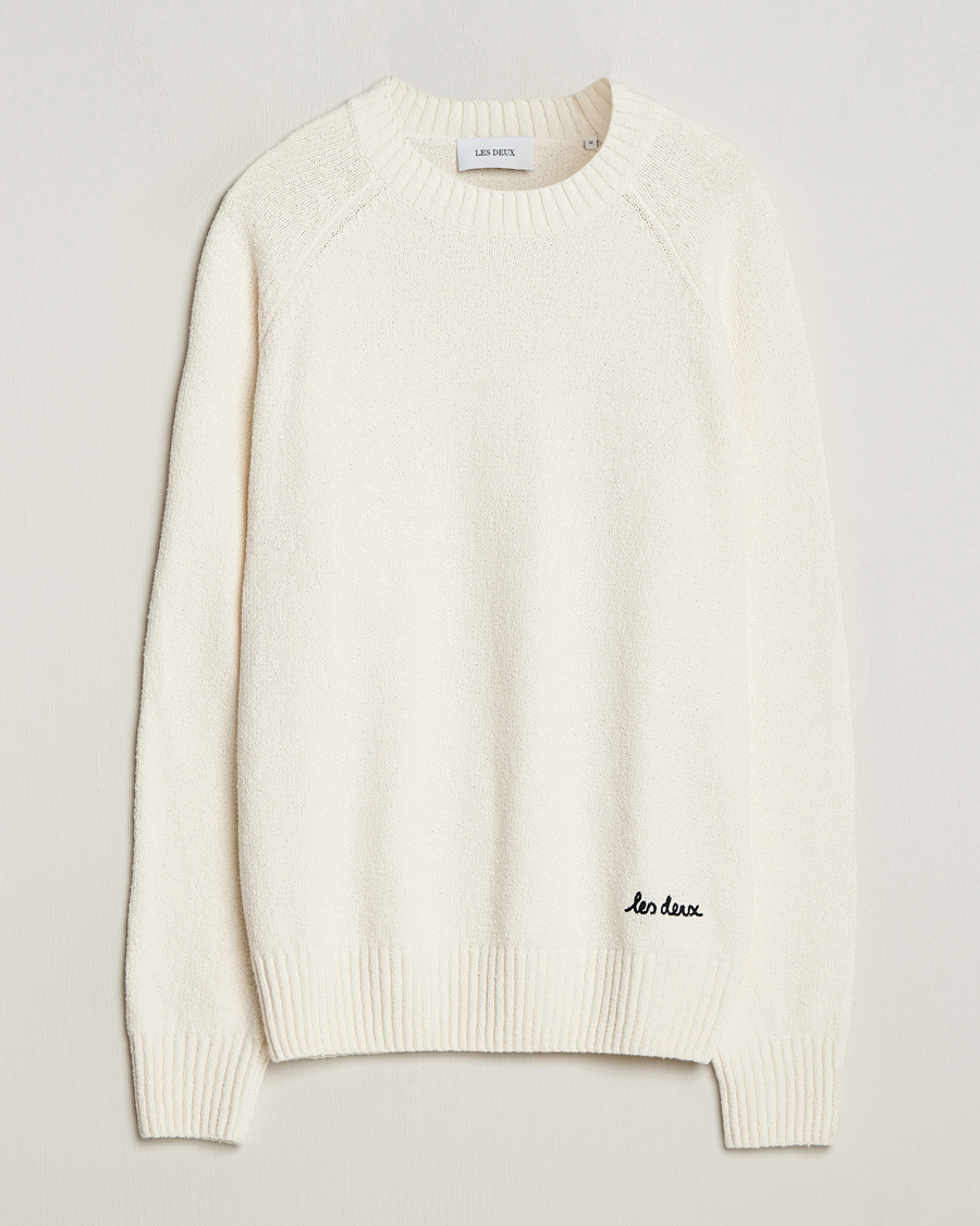 Herre | Trøjer | LES DEUX | Brad Roundneck Knit Ivory