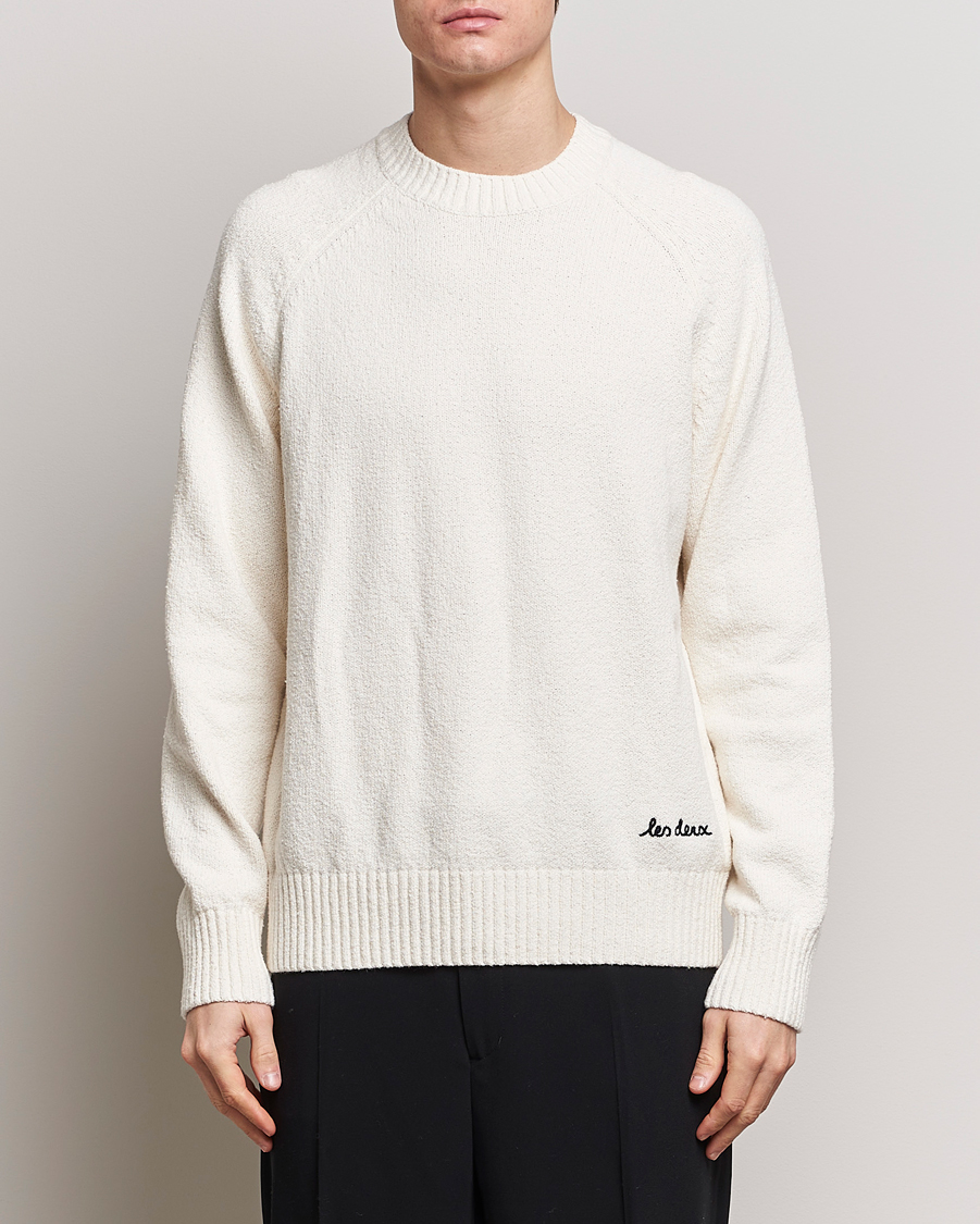 Herre | Strikkede trøjer | LES DEUX | Brad Roundneck Knit Ivory