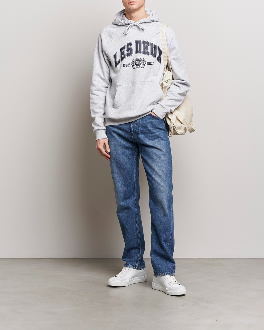 Herre | Trøjer | LES DEUX | University Hoodie Snow Melange