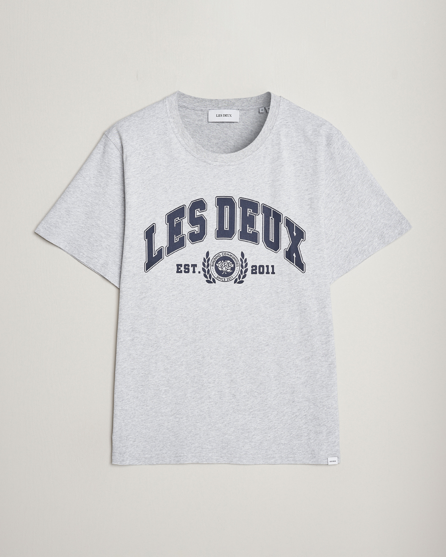 Herre | T-Shirts | LES DEUX | University T-Shirt Snow Melange