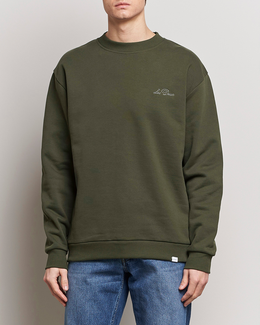 Herre | Trøjer | LES DEUX | Crew Sweatshirt Forrest Green