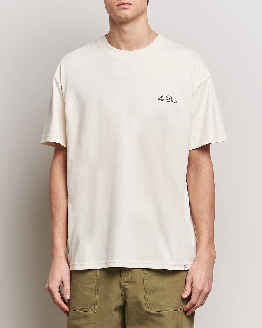 Herre | Kortærmede t-shirts | LES DEUX | Crew T-Shirt Light Ivory