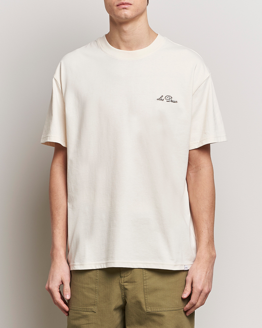 Herre | LES DEUX | LES DEUX | Crew T-Shirt Light Ivory