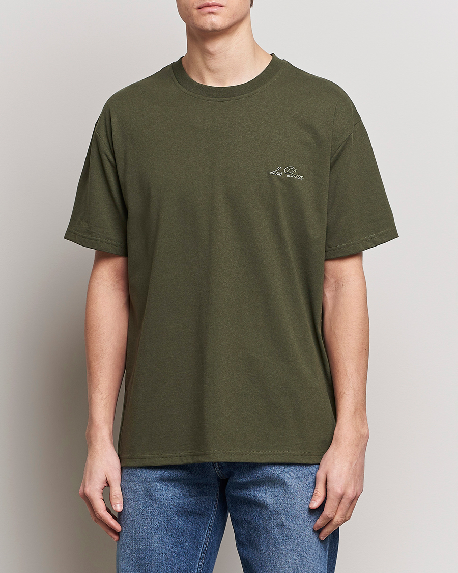 Herre | Kortærmede t-shirts | LES DEUX | Crew T-Shirt Forrest Green