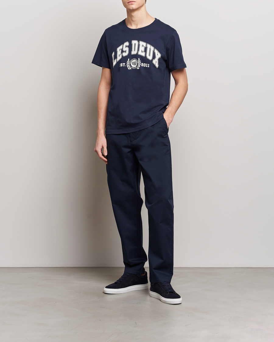 Herre |  | LES DEUX | Jared Twill Chino Pants Dark Navy