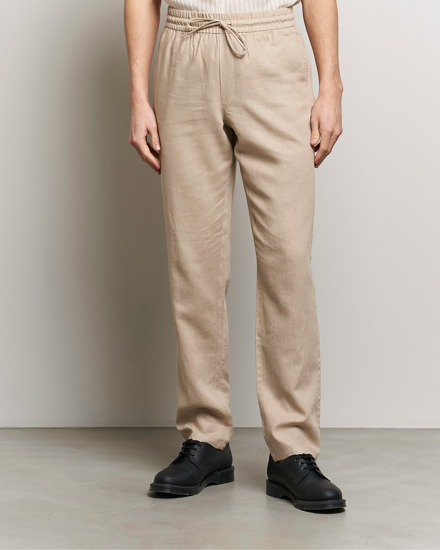 Men | LES DEUX | LES DEUX | Patrick Linen Pants Light Desert Sand