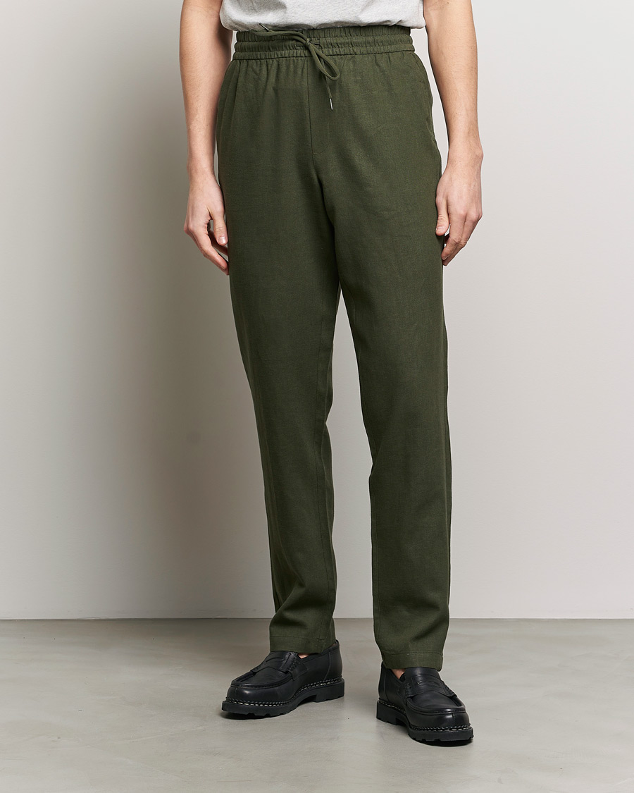 Herr |  | LES DEUX | Patrick Linen Pants Forrest Green