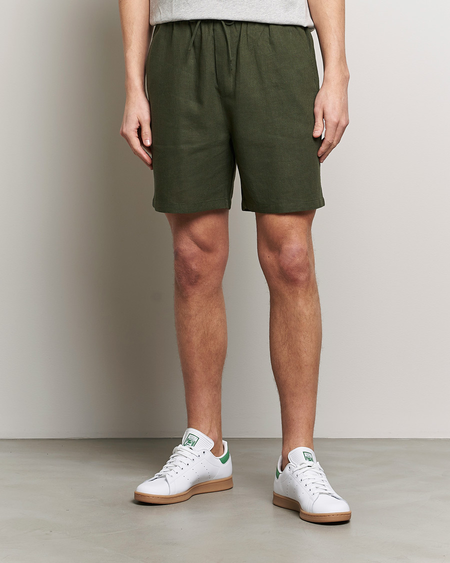 Herre |  | LES DEUX | Otto Linen Shorts Forrest Green