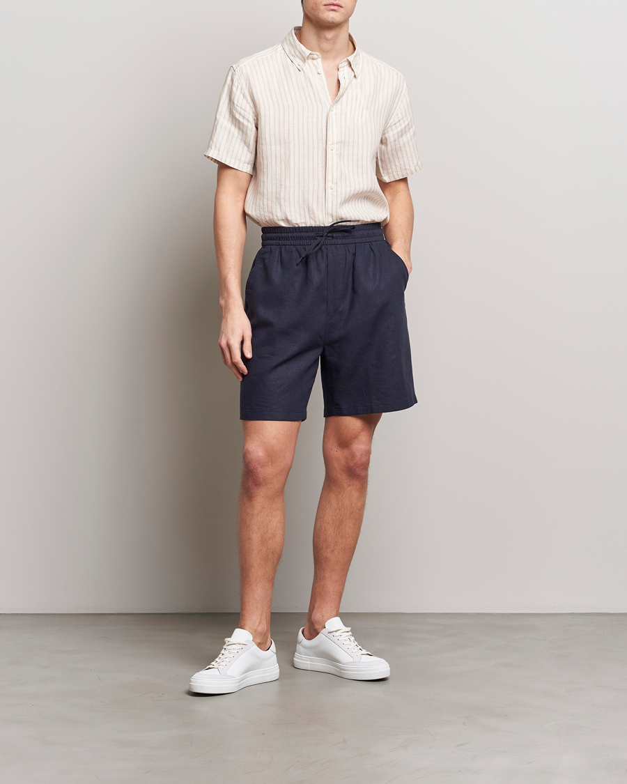 Herre | Shorts | LES DEUX | Otto Linen Shorts Dark Navy