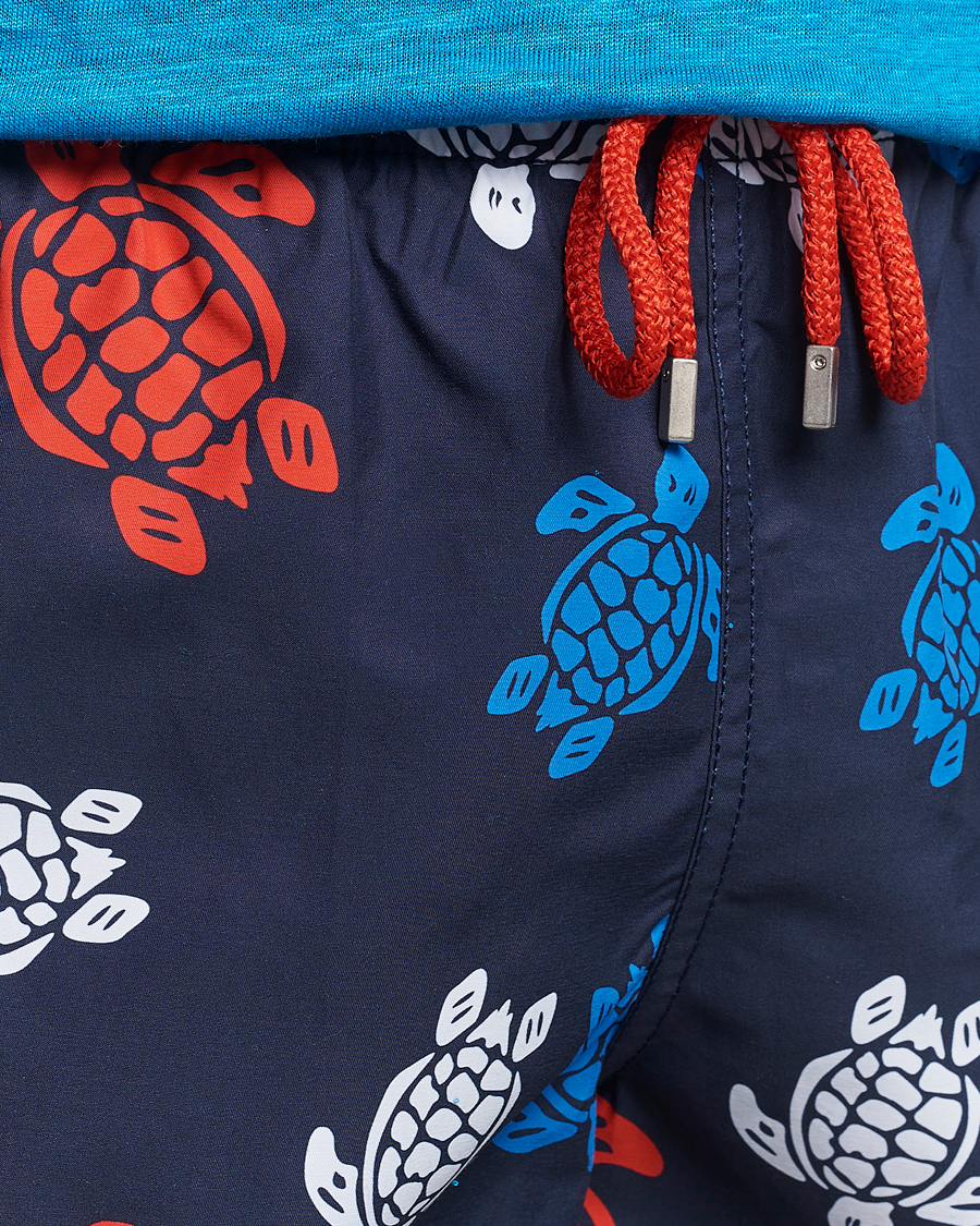 Herre | Badebukser | Vilebrequin | Moorea Printed Swimshorts Bleu Marine