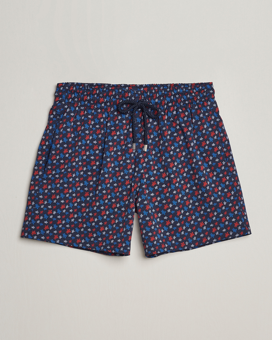 Herre | Badebukser | Vilebrequin | Moorea Printed Swimshorts Bleu Marine