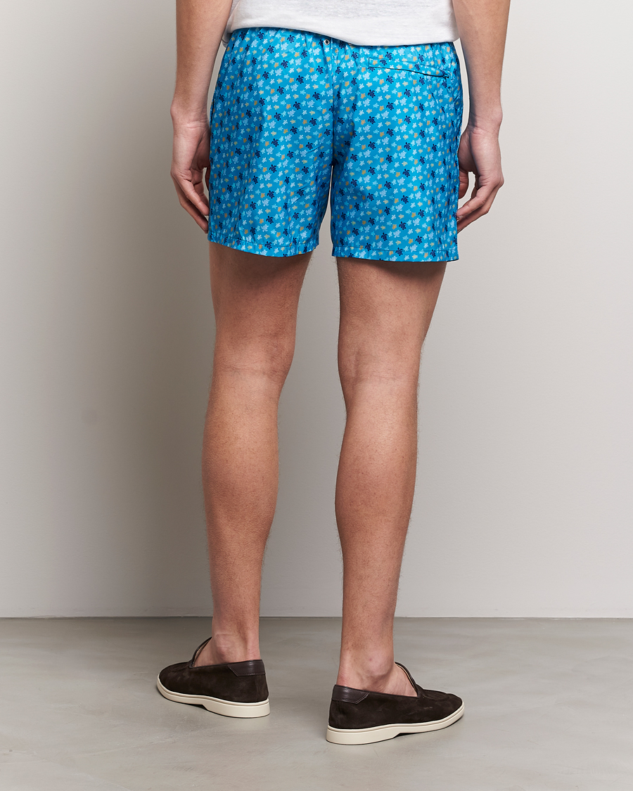 Herre | Badebukser | Vilebrequin | Mahina Printed Swimshorts Bleu Hawaii