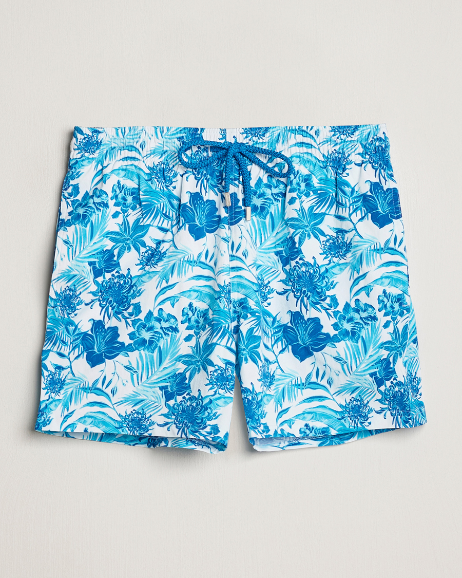 Herre | Badebukser | Vilebrequin | Moorise Printed Swimshorts Blanc