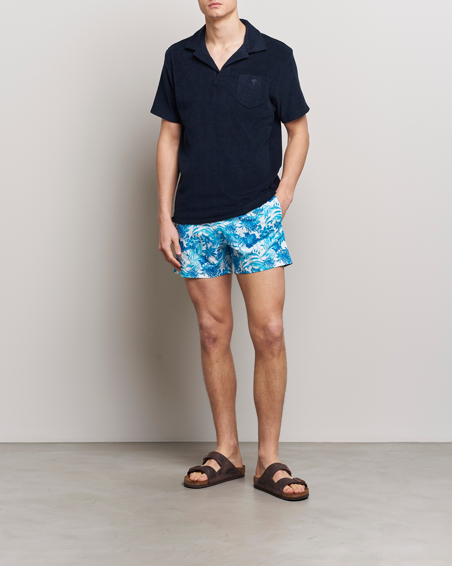 Herre | Badebukser | Vilebrequin | Moorise Printed Swimshorts Blanc