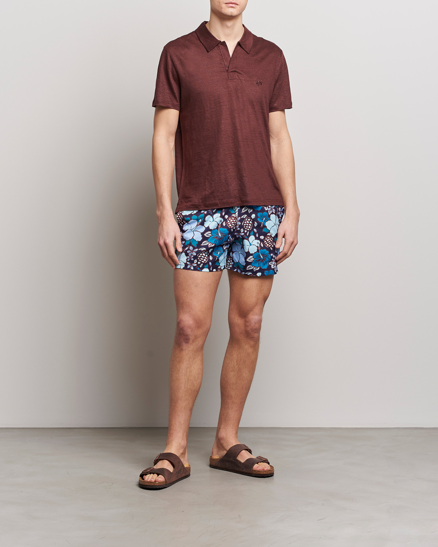 Herre | Badebukser | Vilebrequin | Moorise Printed Swimshorts Minuit