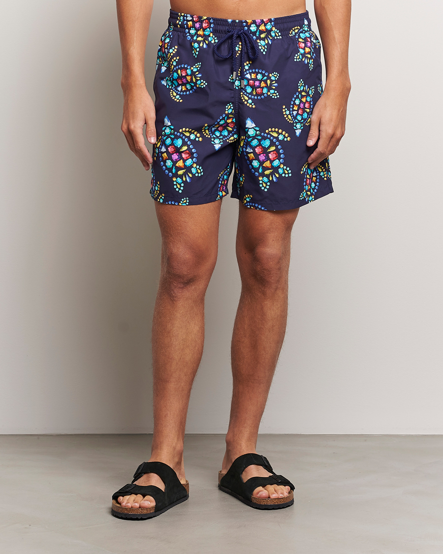 Herre | Badebukser | Vilebrequin | Moorea Printed Swimshorts Minuit