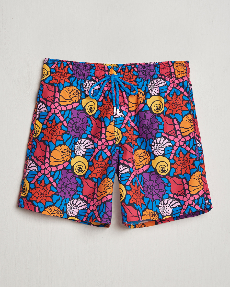 Herre | Badebukser | Vilebrequin | Moorea Printed Swimshorts Bleu Marine