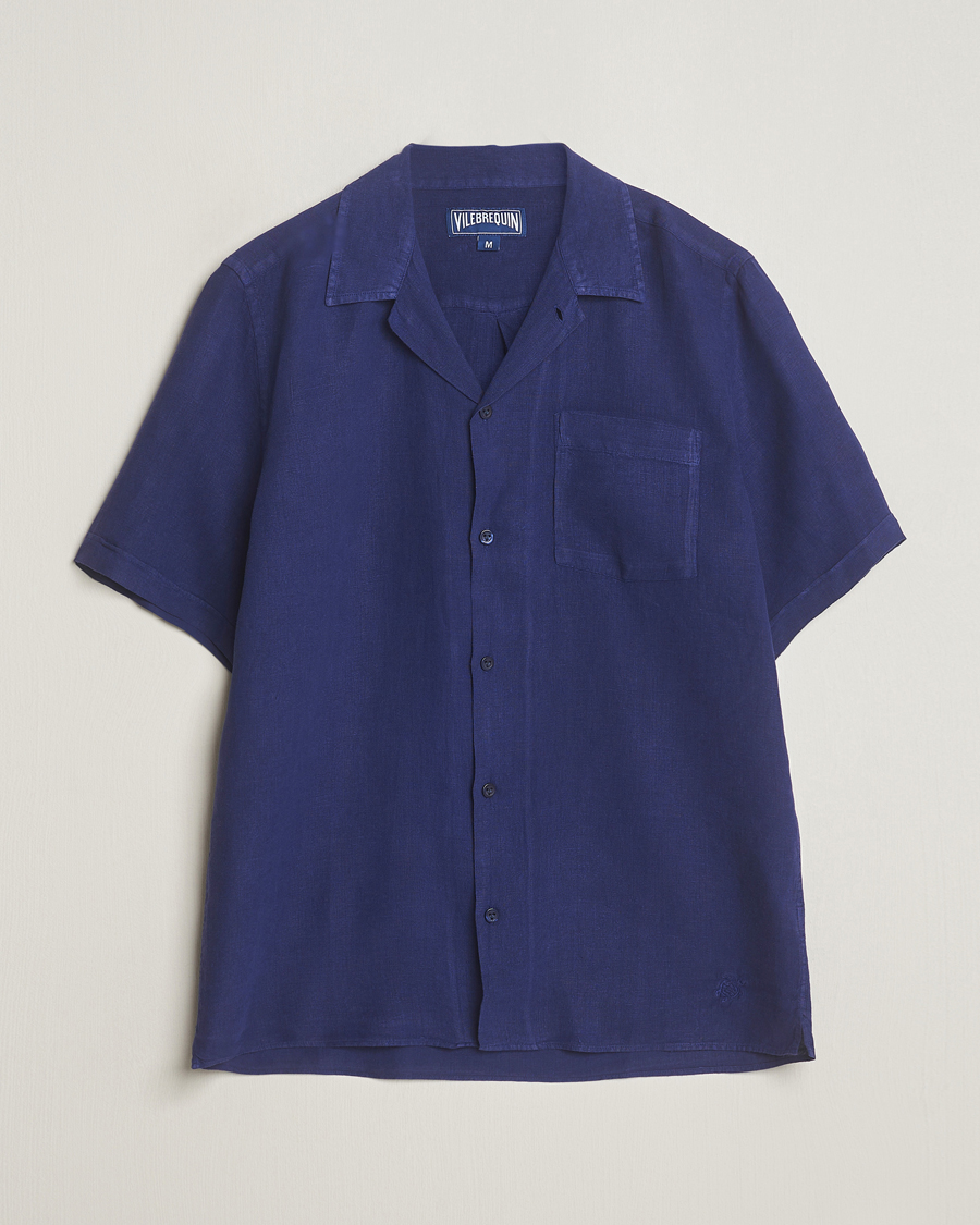 Herre | Skjorter | Vilebrequin | Carhli Resort Short Sleeve Shirt Minuit