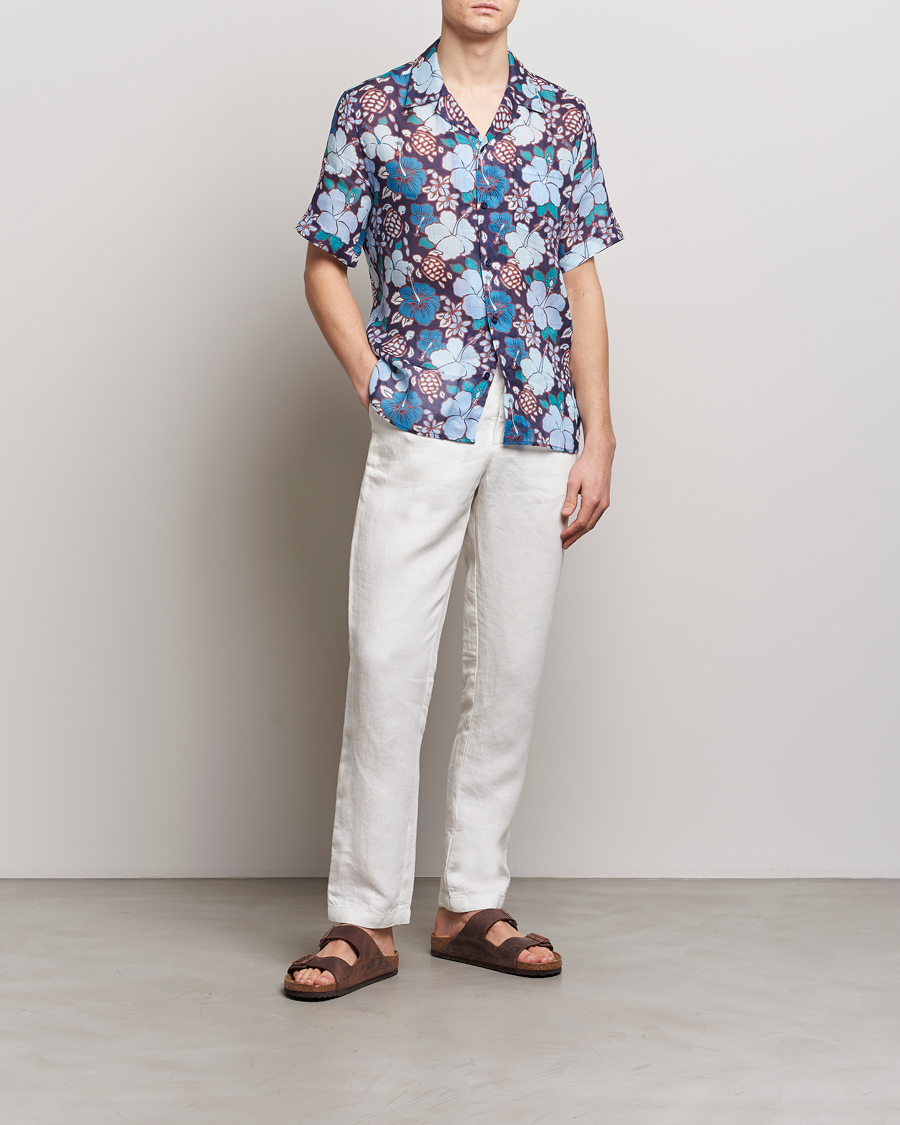 Herr |  | Vilebrequin | Carhli Resort Short Sleeve Shirt Minuit