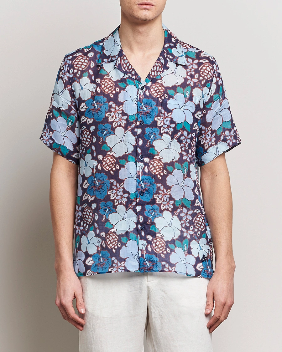 Herre | Kortærmede skjorter | Vilebrequin | Carhli Resort Short Sleeve Shirt Minuit