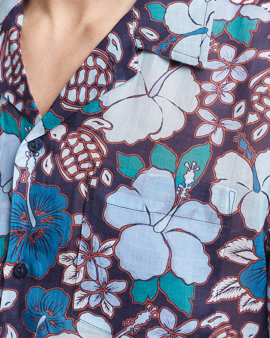 Herre | Skjorter | Vilebrequin | Carhli Resort Short Sleeve Shirt Minuit