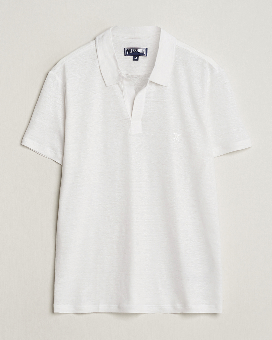 Herre | Polotrøjer | Vilebrequin | Pyramid Linen Jersey Polo Blanc