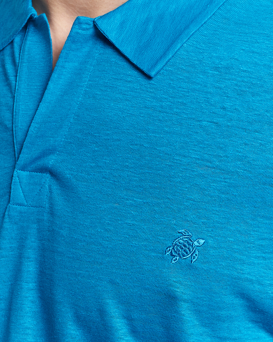 Herre | Polotrøjer | Vilebrequin | Pyramid Linen Jersey Polo Bleu Hawaii