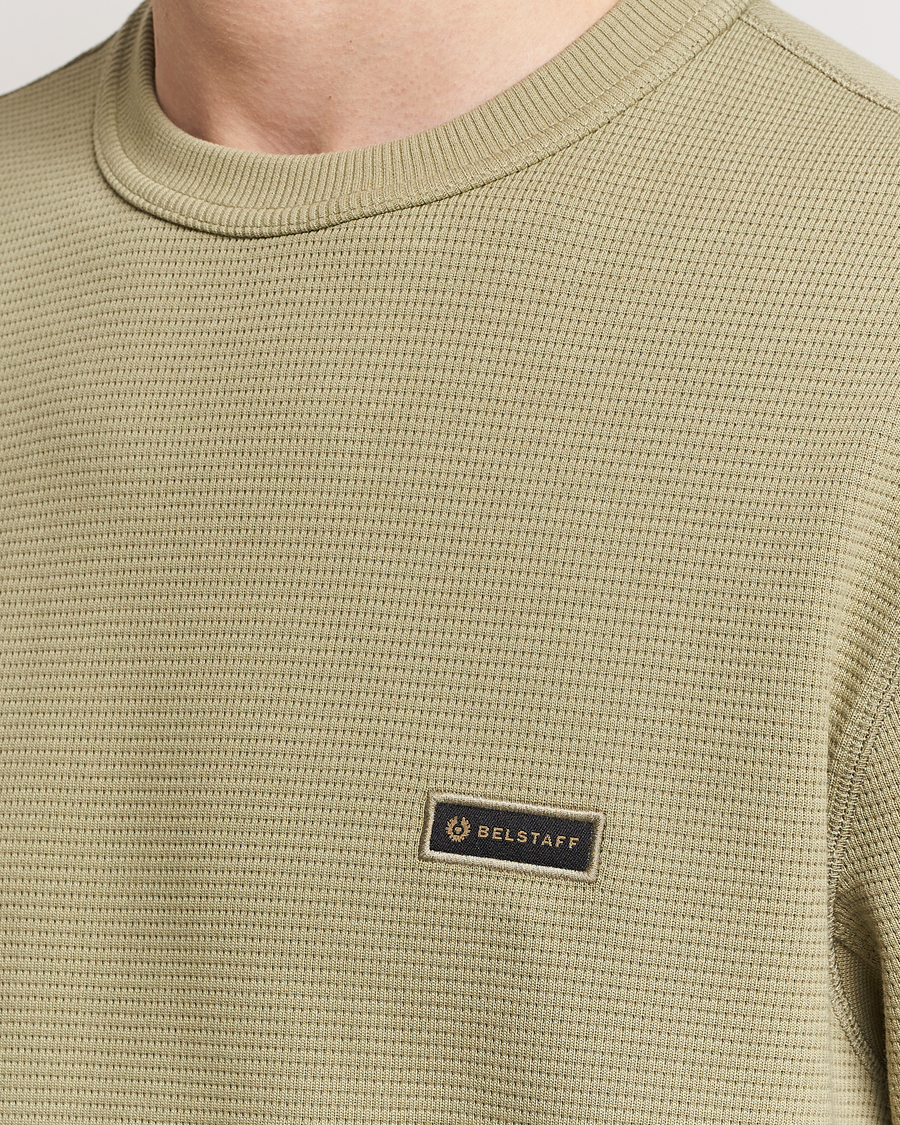 Herre | Trøjer | Belstaff | Tarn Long Sleeve Waffle Sweatshirt Aloe