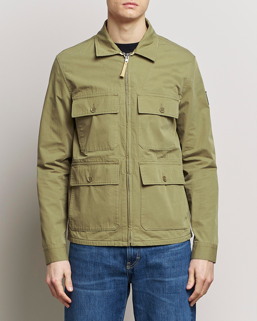 Men |  | Belstaff | Dalesman Cotton Field Jacket Aloe