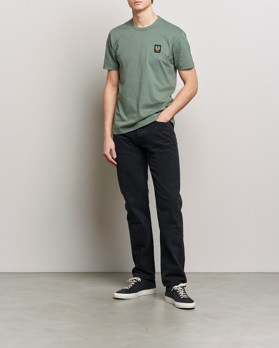 Herre | T-Shirts | Belstaff | Cotton Logo T-Shirt Mineral Green