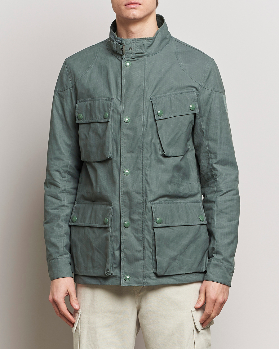 Herre | Afdelinger | Belstaff | Landsport Dry Wax Fieldmaster Mineral Green