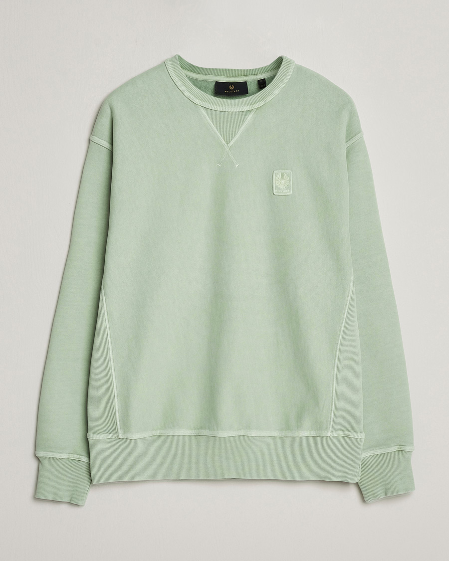 Herre |  | Belstaff | Outliner Cotton Crew Neck Echo Green