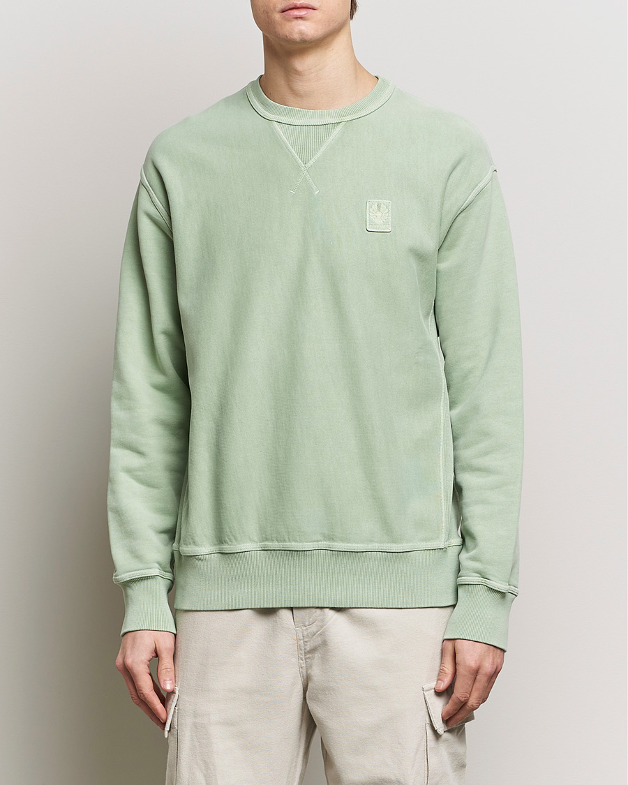 Herre | Trøjer | Belstaff | Outliner Cotton Crew Neck Echo Green