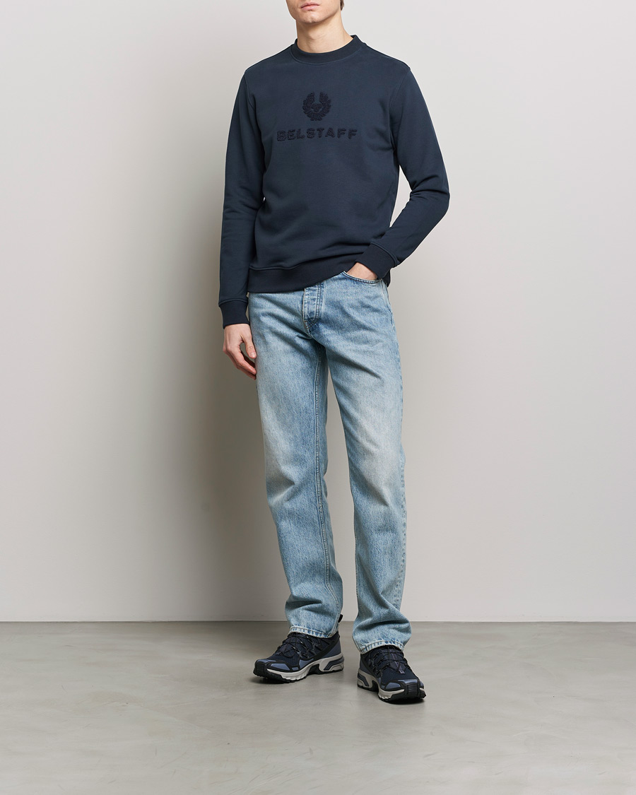 Herre | Trøjer | Belstaff | Varsity Logo Sweatshirt Dark Ink