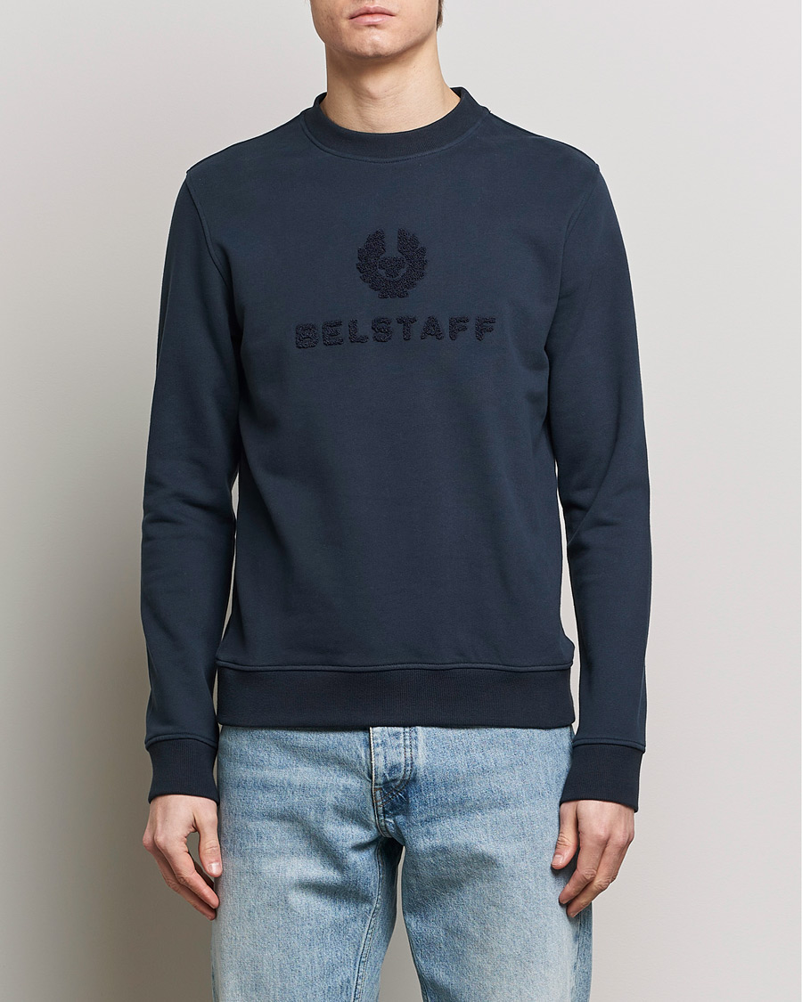 Herre | Tøj | Belstaff | Varsity Logo Sweatshirt Dark Ink
