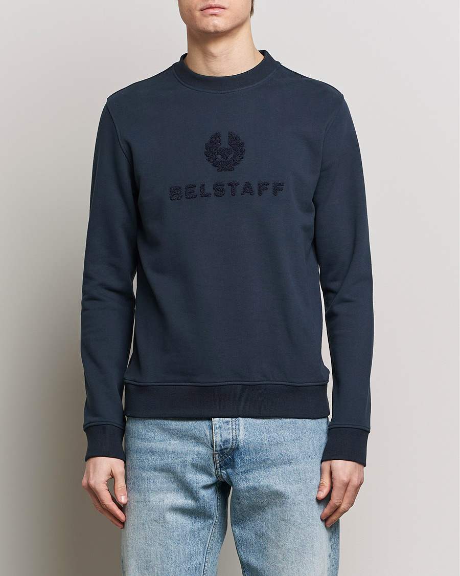 Herre |  | Belstaff | Varsity Logo Sweatshirt Dark Ink