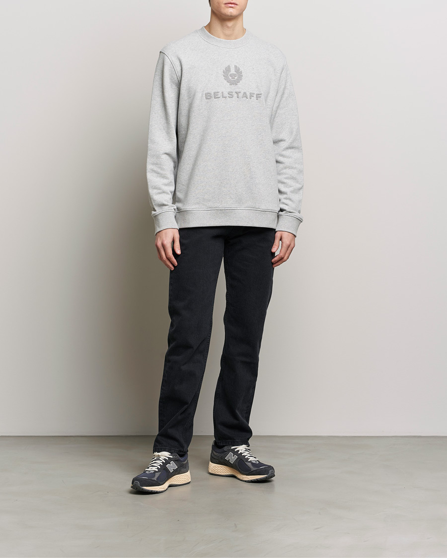 Herre | Trøjer | Belstaff | Varsity Logo Sweatshirt Old Silver Heather