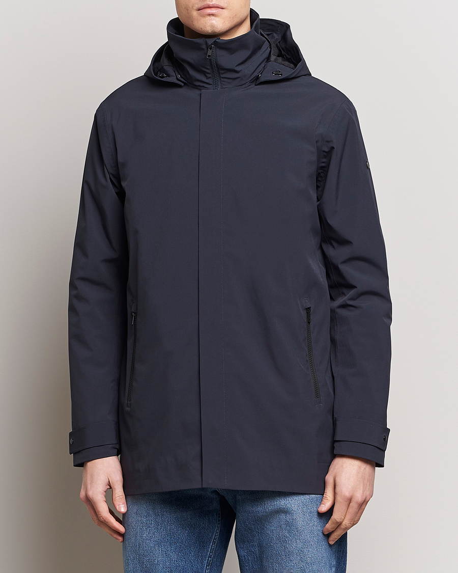 Herre | Business & Beyond | Scandinavian Edition | Range Waterproof Coat Midnight Blue