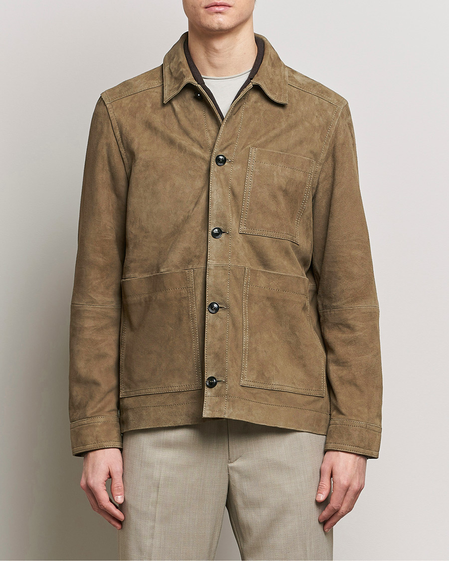 Herre | Business & Beyond | J.Lindeberg | Walt Suede Jacket Walnut