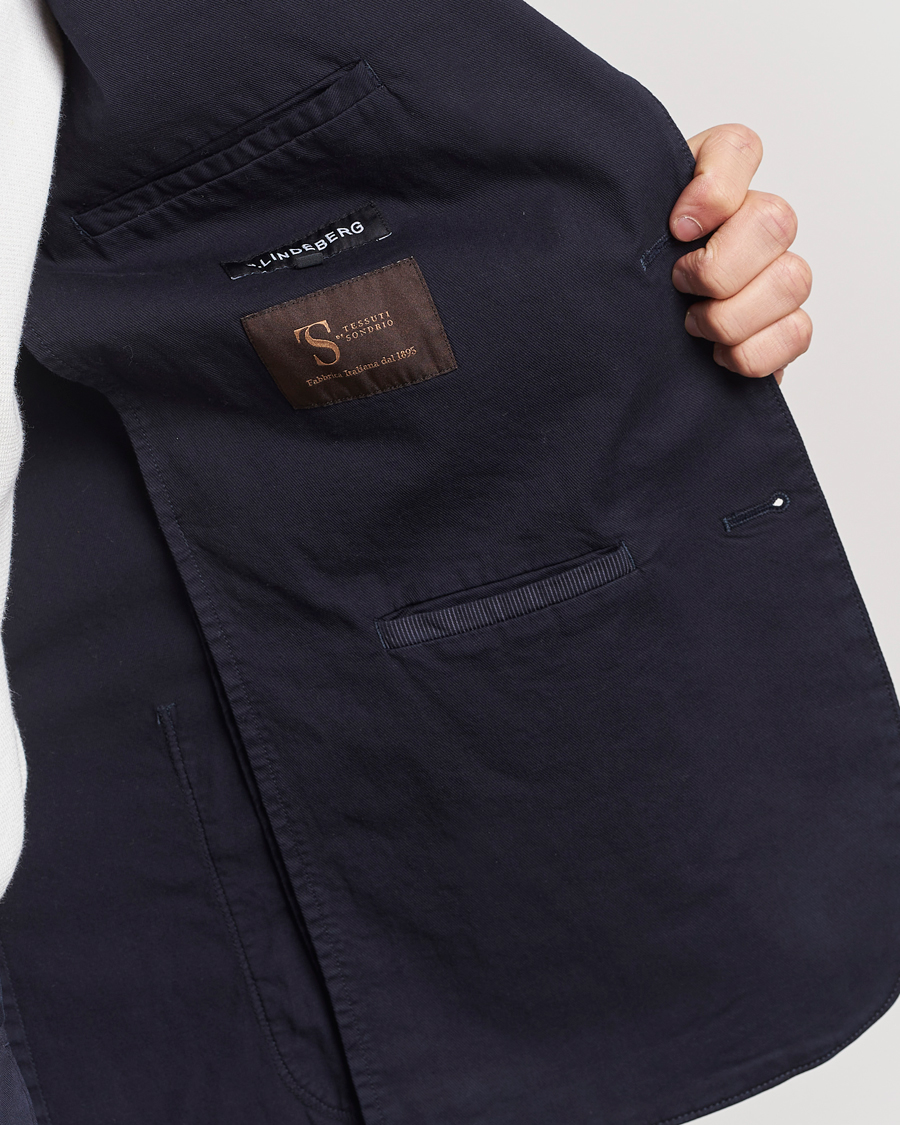 Herre | Blazere & jakker | J.Lindeberg | Elton Garment Dyed Cotton Blazer Navy