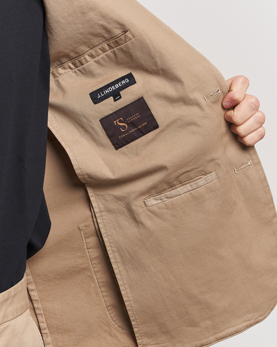 Herre | Blazere & jakker | J.Lindeberg | Elton Garment Dyed Cotton Blazer Batique Khaki