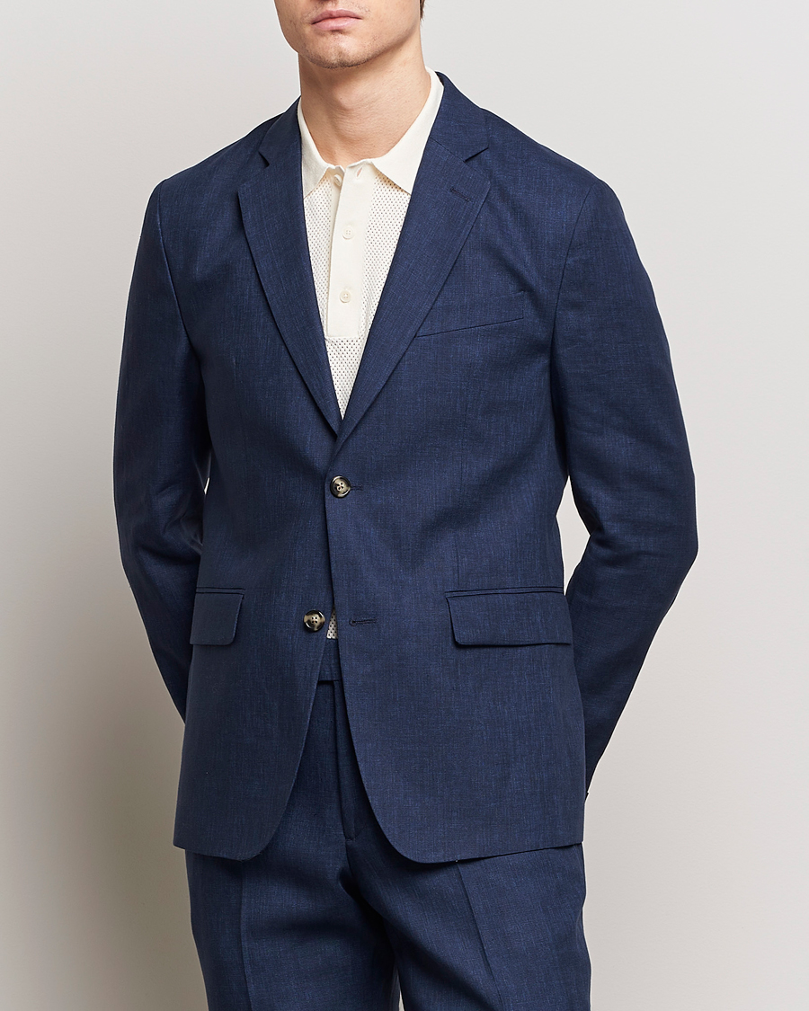 Herre |  | J.Lindeberg | Hopper Super Linen Blazer Navy