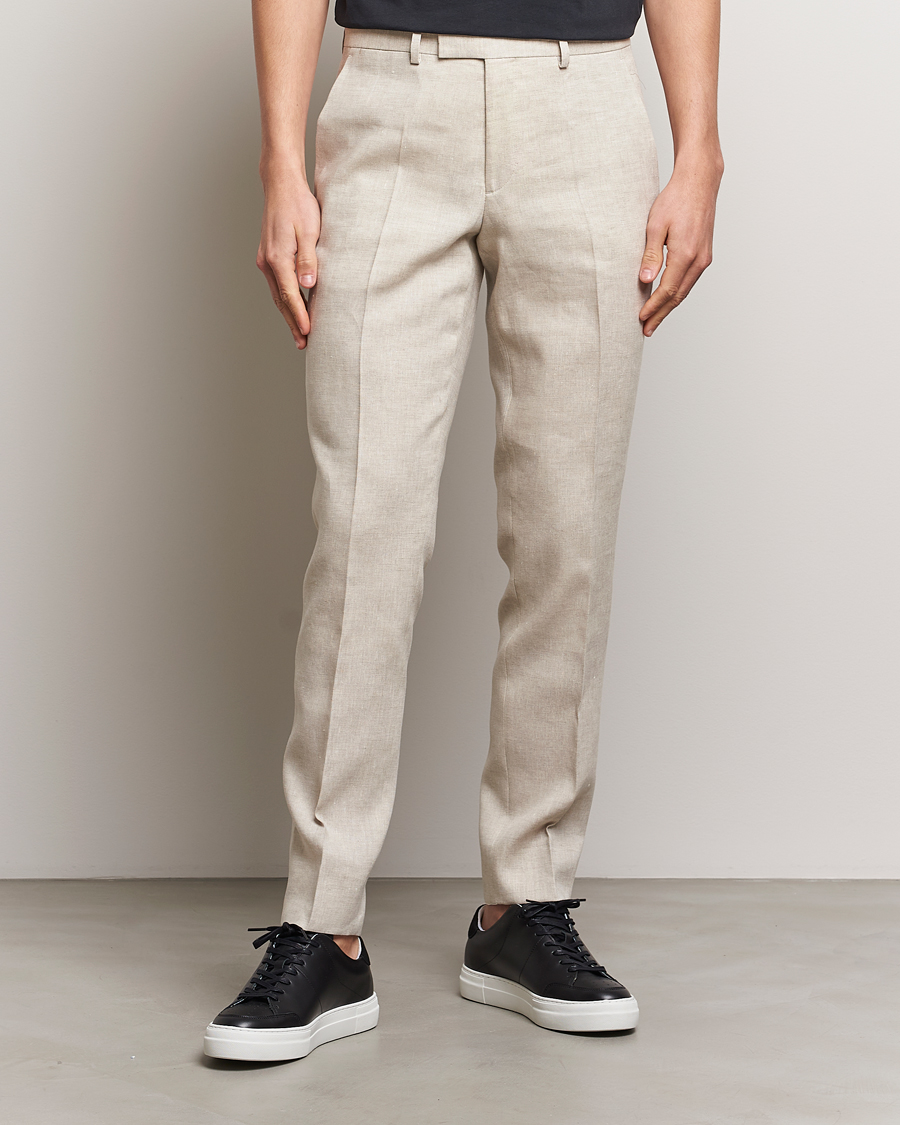 Herre | Tøj | J.Lindeberg | Grant Super Linen Trousers Moonbeam