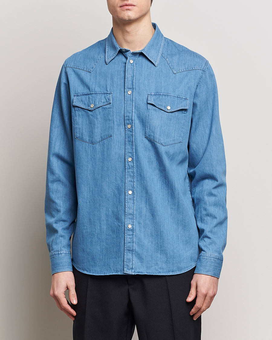 Herre | Afdelinger | J.Lindeberg | Carson Denim Shirt Bijou Blue