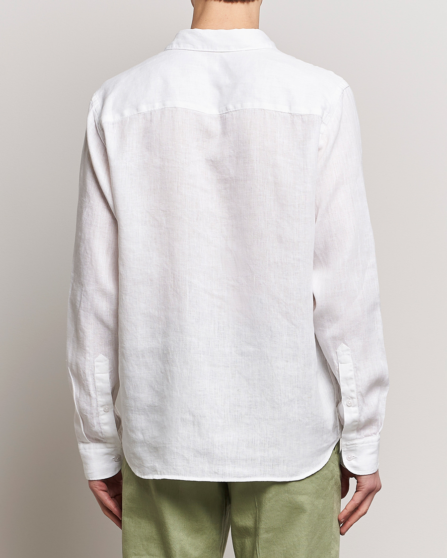 Herre | Skjorter | J.Lindeberg | Regular Fit Clean Linen Shirt White