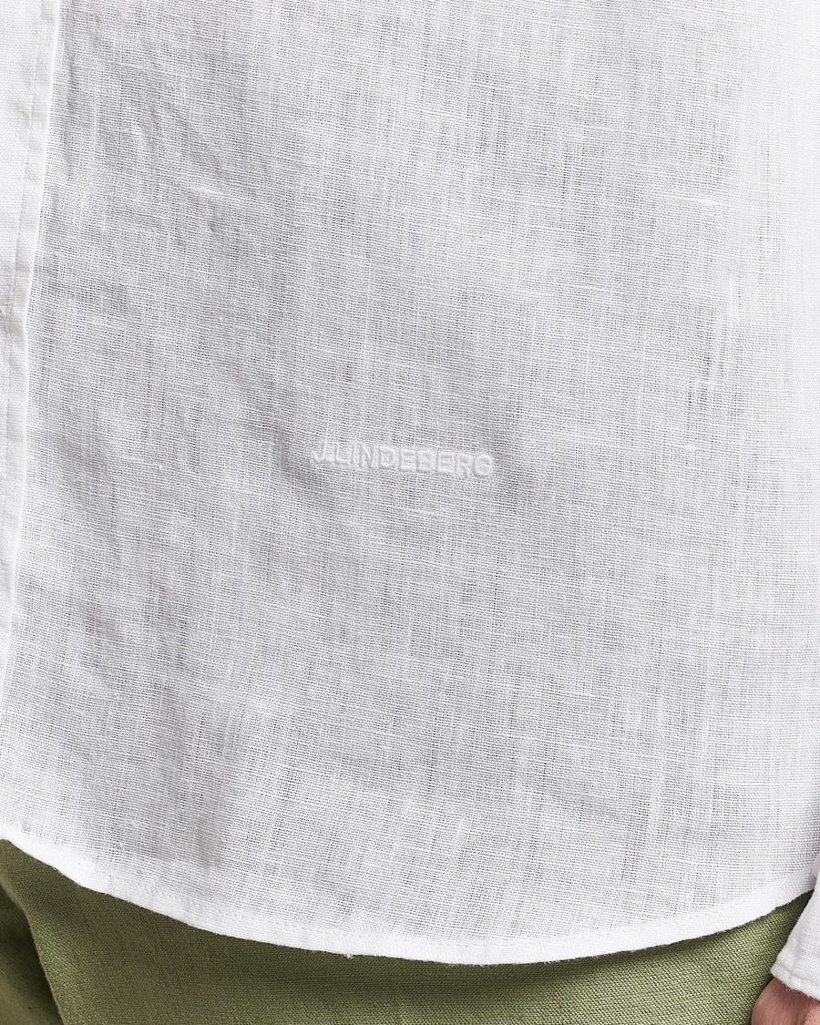 Herre | Skjorter | J.Lindeberg | Regular Fit Clean Linen Shirt White
