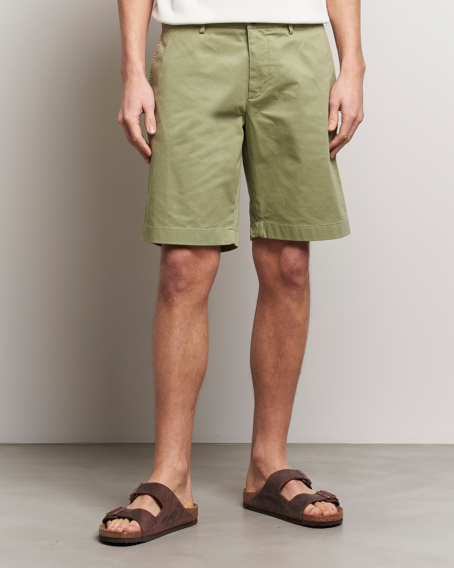 Herr |  | J.Lindeberg | Nathan Cloud Satin Shorts Oil Green