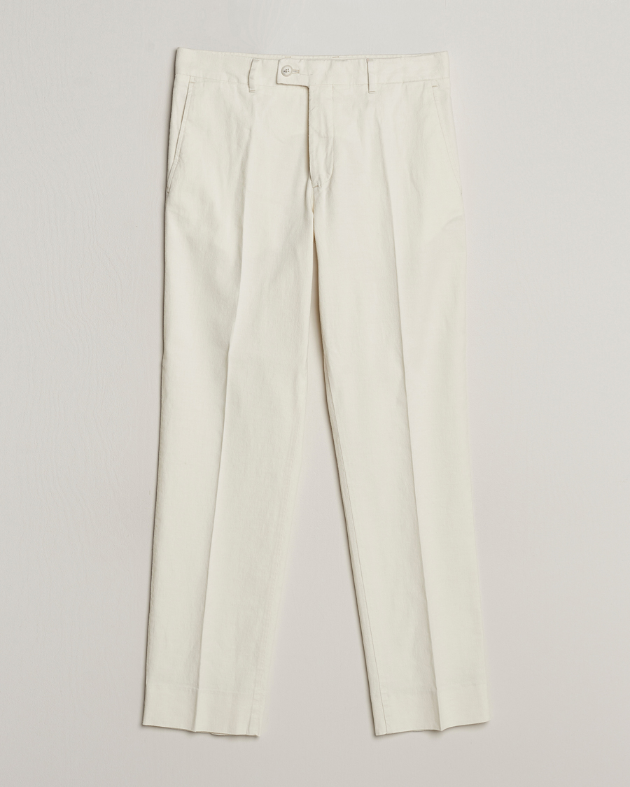 Herre |  | J.Lindeberg | Lois Cotton/Linen Stretch Pants Cloud White