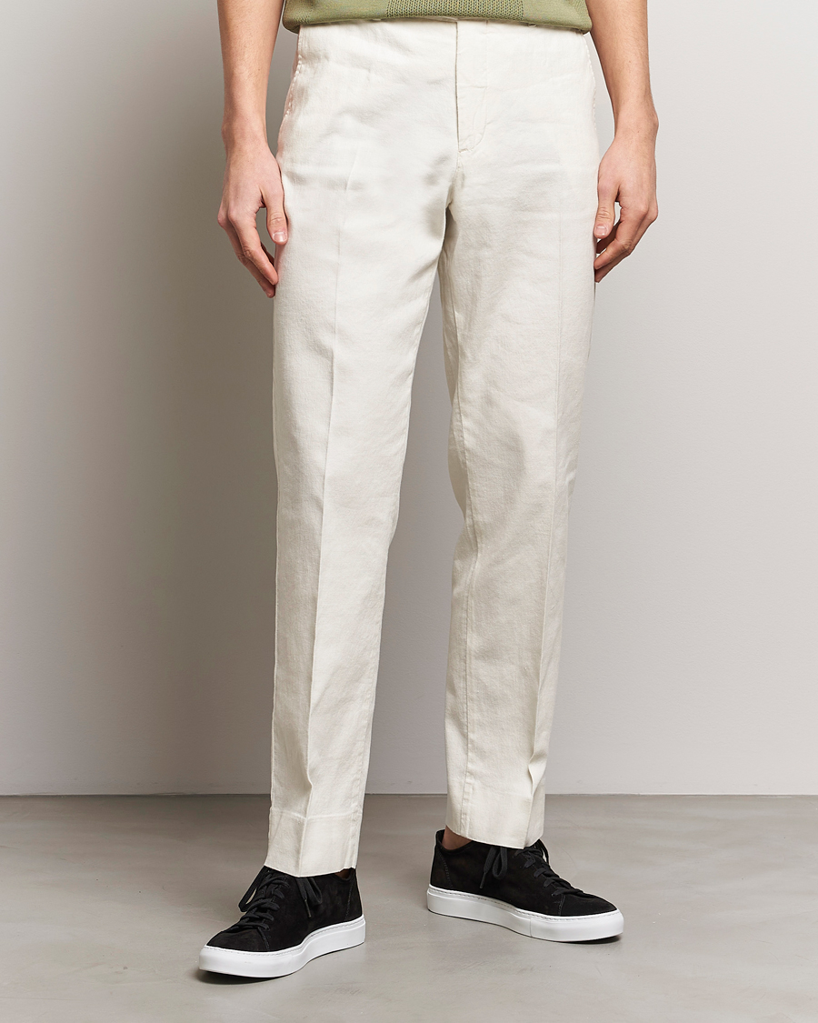 Herre | The linen lifestyle | J.Lindeberg | Lois Cotton/Linen Stretch Pants Cloud White